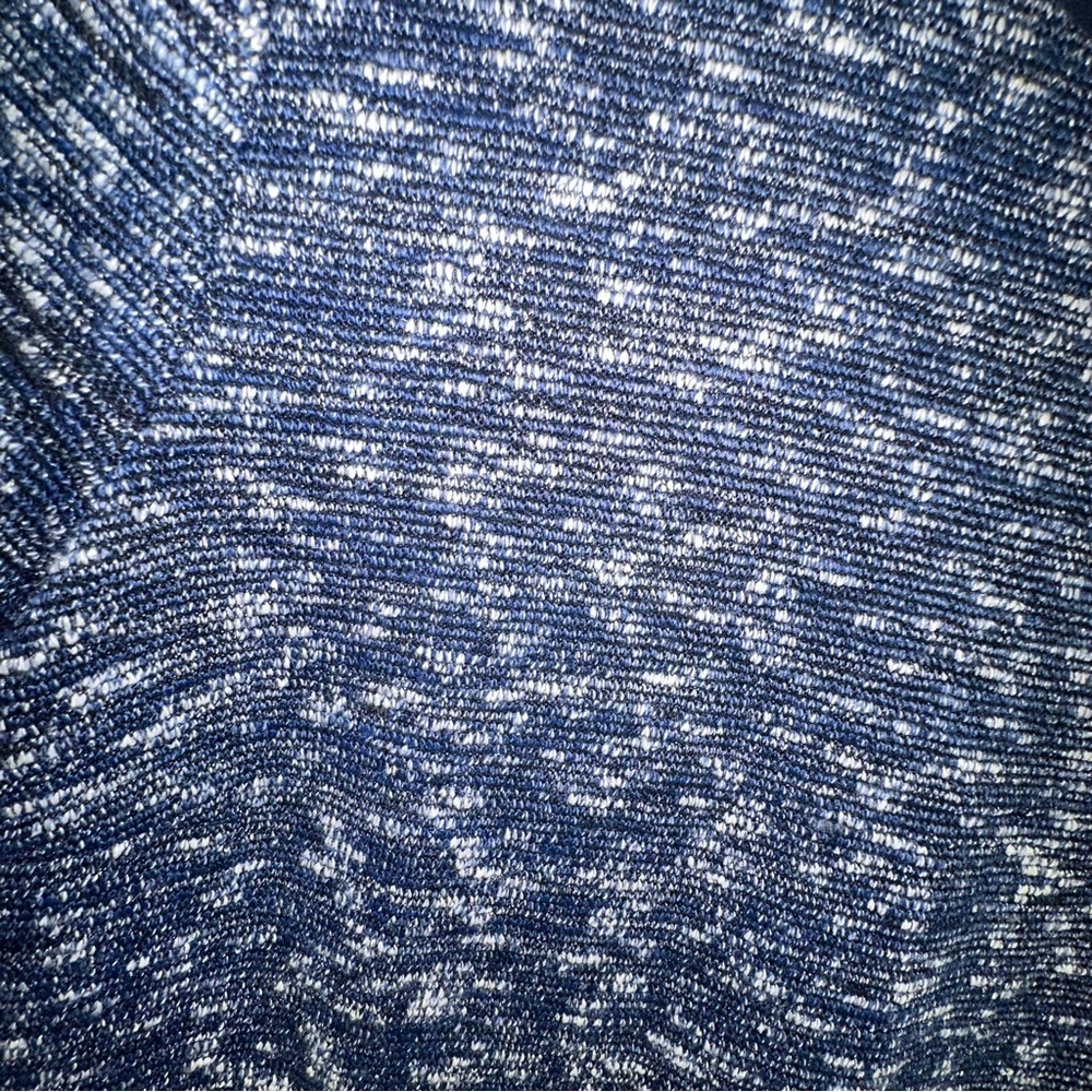 Tory Burch Margarite Flounce Dress Medium M Blue Marled Knit - Picture 2 of 8